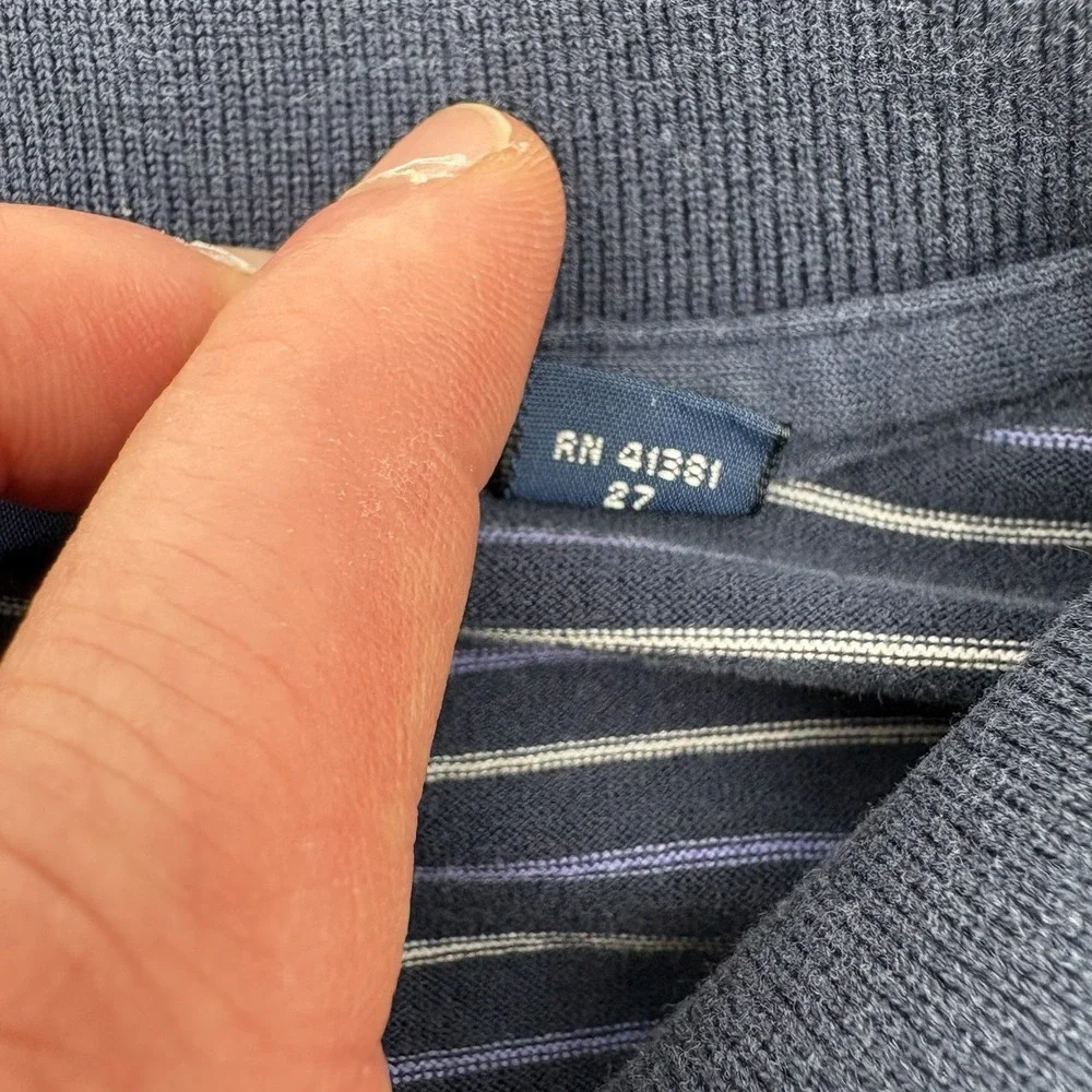 Polo Golf Ralph Lauren Mens XXL Striped Pima Cotton Pro Fit Polo Shirt Blue